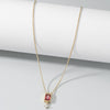 Copper Simple Style Solid Color Inlay Zircon Pendant Necklace