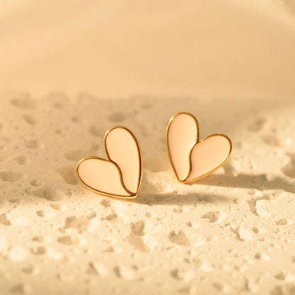 1 Pair Classic Style Heart Shape Heart Alloy Ear Studs