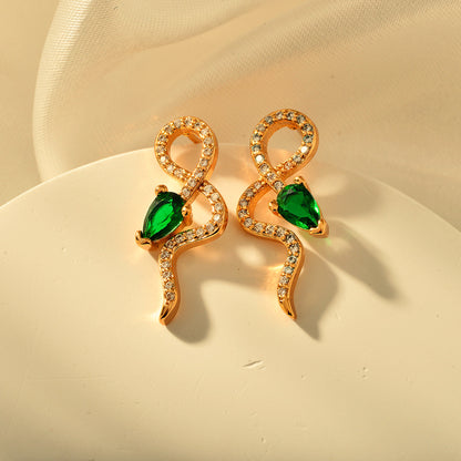 1 Pair Classical Snake Alloy Ear Studs