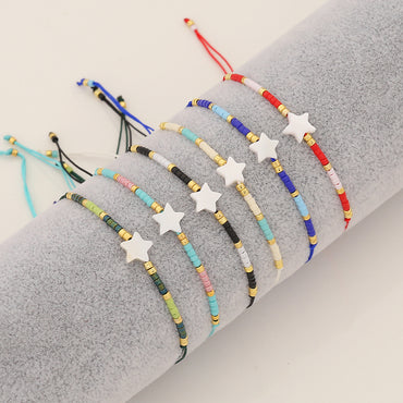 Romantic Commute Star Rope Shell Beaded Braid Women's Bracelets