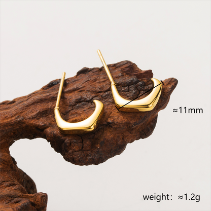 1 Pair Simple Style Star Plating Stainless Steel 18k Gold Plated Ear Studs