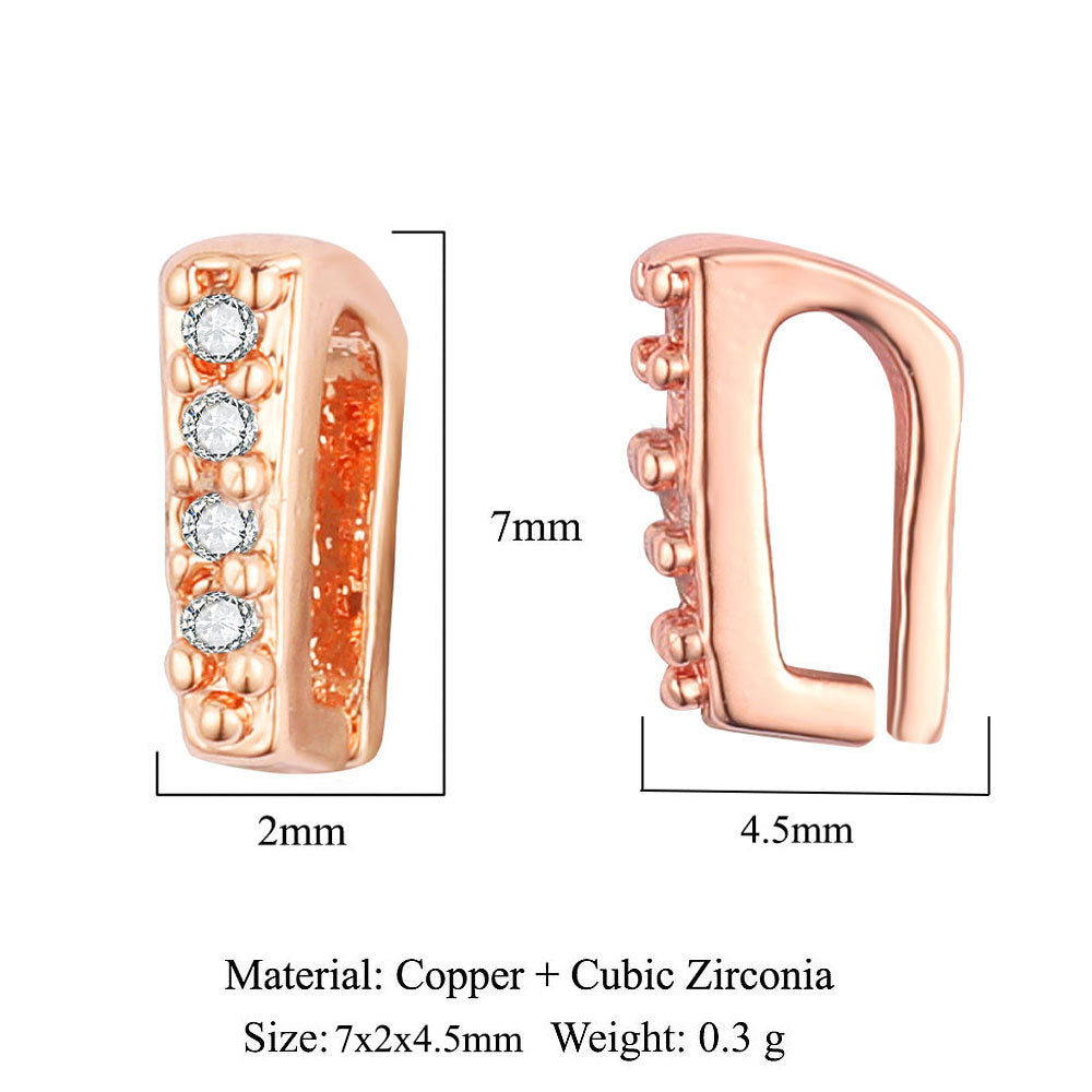 1 Piece Copper Zircon 18K Gold Plated Geometric Jewelry Buckle