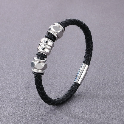 Simple Style Geometric Pu Leather Men's Bracelets Necklace