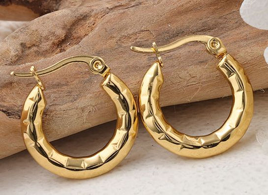 1 Pair Ig Style Solid Color Plating Stainless Steel Earrings