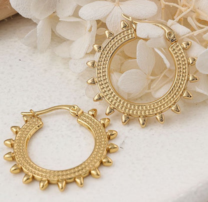 1 Pair Ig Style Round Plating Stainless Steel Earrings