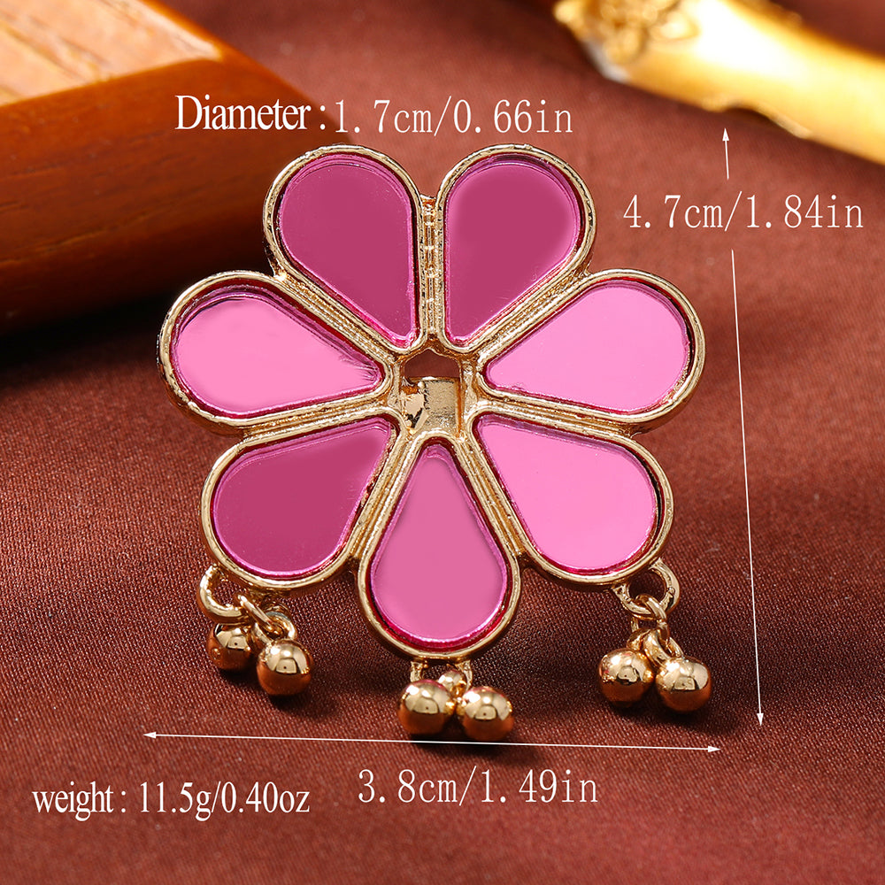 Wholesale Jewelry Cute Sweet Flower Alloy Plating Adjustable Ring