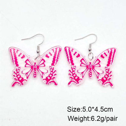 1 Pair Casual Simple Style Butterfly Arylic Drop Earrings