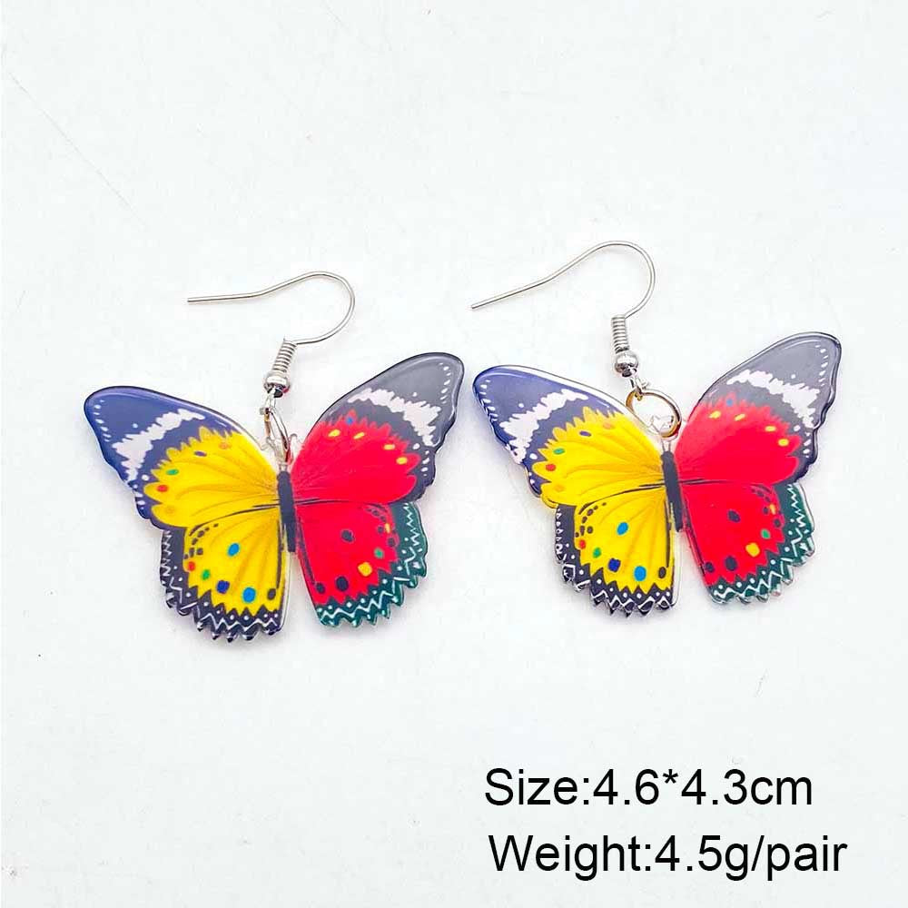 1 Pair Casual Simple Style Butterfly Arylic Drop Earrings