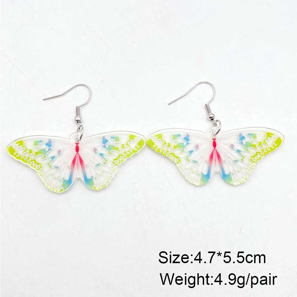 1 Pair Casual Simple Style Butterfly Arylic Drop Earrings