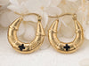 1 Pair IG Style C Shape Cross Plating Stainless Steel Hoop Earrings