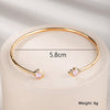 Copper Gold Plated Elegant Classic Style Geometric Plating Inlay Zircon Bangle