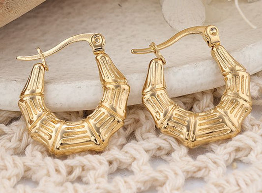 1 Pair IG Style U Shape Plating Stainless Steel Earrings