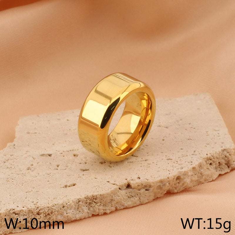 Titanium Steel Simple Style Solid Color Rings