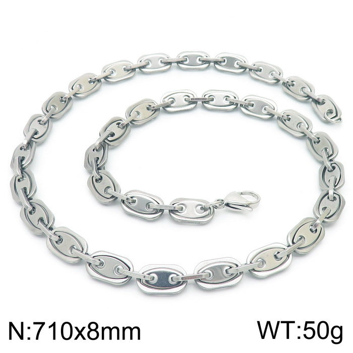 Titanium Steel Simple Style Geometric Plating Bracelets Necklace