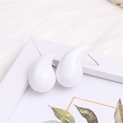 1 Pair Simple Style Water Droplets Spray Paint Arylic Ear Studs