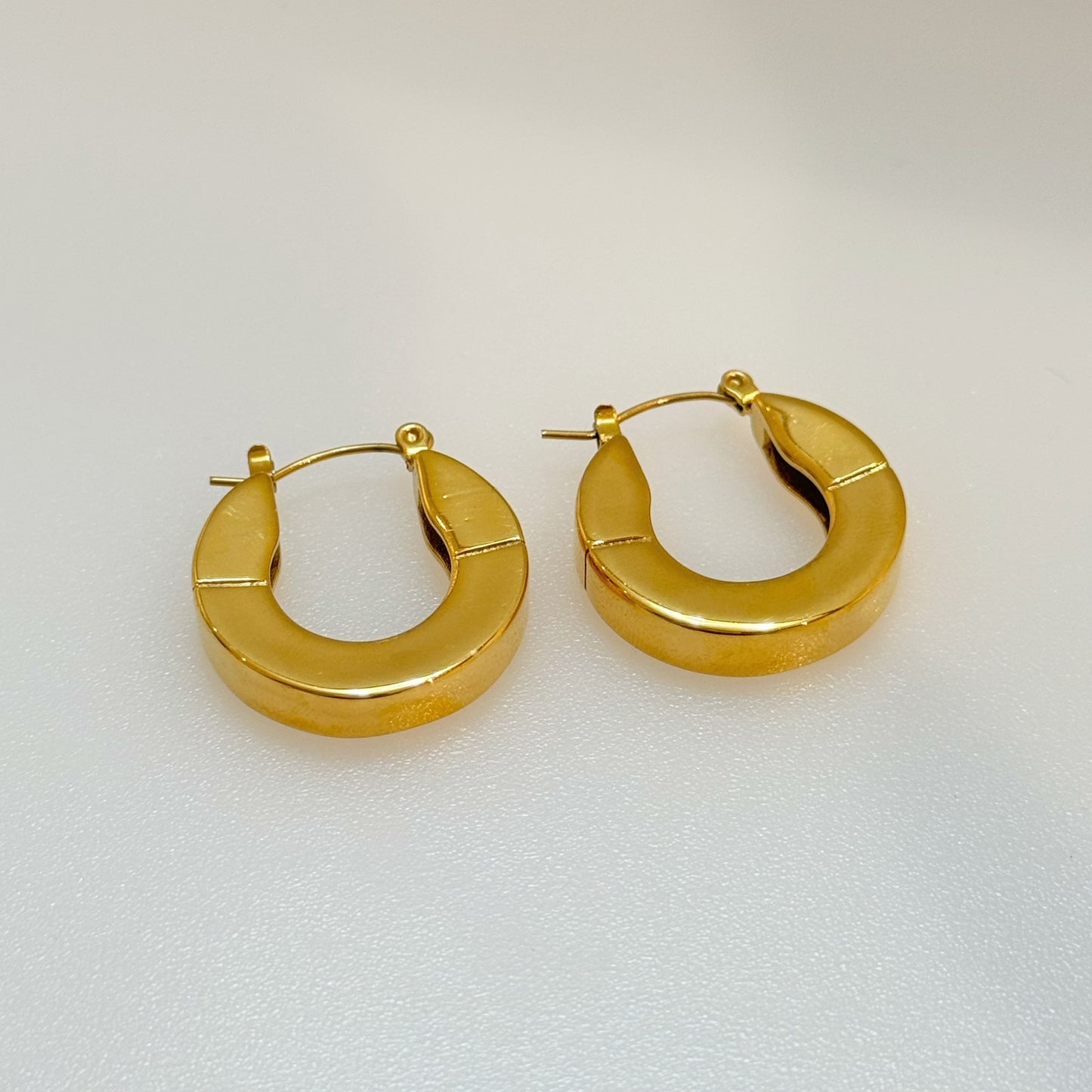 1 Pair Ig Style Simple Style U Shape Polishing Plating Stainless Steel 18k Gold Plated Earrings