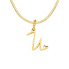 Stainless Steel Titanium Steel 14K Gold Plated Simple Style Letter Heart Shape Plating Pendant Necklace