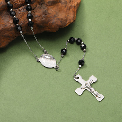 Titanium Steel Vintage Style Human Cross Plating Pendant Necklace