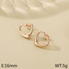 1 Pair Simple Style Heart Shape Stainless Steel Gold Plated Ear Studs