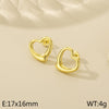 1 Pair Simple Style Heart Shape Stainless Steel Gold Plated Ear Studs