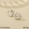 1 Pair Simple Style Heart Shape Stainless Steel Gold Plated Ear Studs