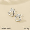 1 Pair Simple Style Heart Shape Stainless Steel Gold Plated Ear Studs