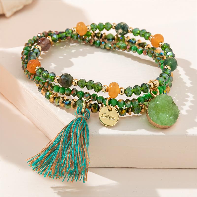 Casual Simple Style Irregular Glass Rope Beaded Women'S Bracelets