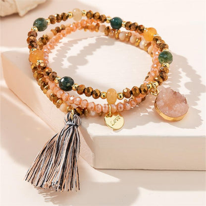 Casual Simple Style Irregular Glass Rope Beaded Women'S Bracelets