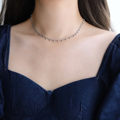 Titanium Steel Retro Solid Color Necklace