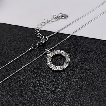 Stainless Steel Copper Simple Style Circle Pendant Necklace