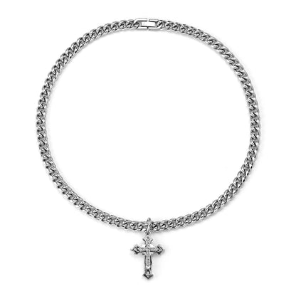 Stainless Steel Hip-Hop Cross Necklace