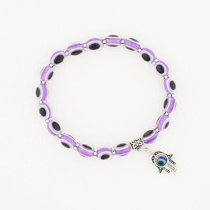 Casual Hip-Hop Devil's Eye Alloy Plastic Plating Unisex Bracelets