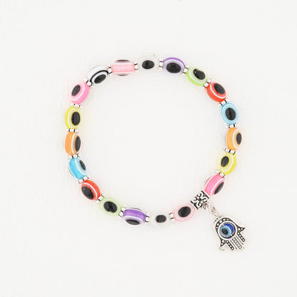 Casual Hip-Hop Devil's Eye Alloy Plastic Plating Unisex Bracelets