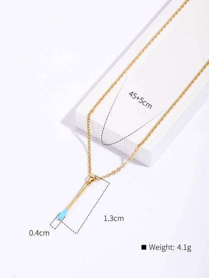 Copper 18K Gold Plated IG Style Bow Knot Shoe Enamel Pendant Necklace