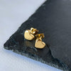 1 Pair Simple Style Heart Shape Titanium Steel 18K Gold Plated Ear Studs