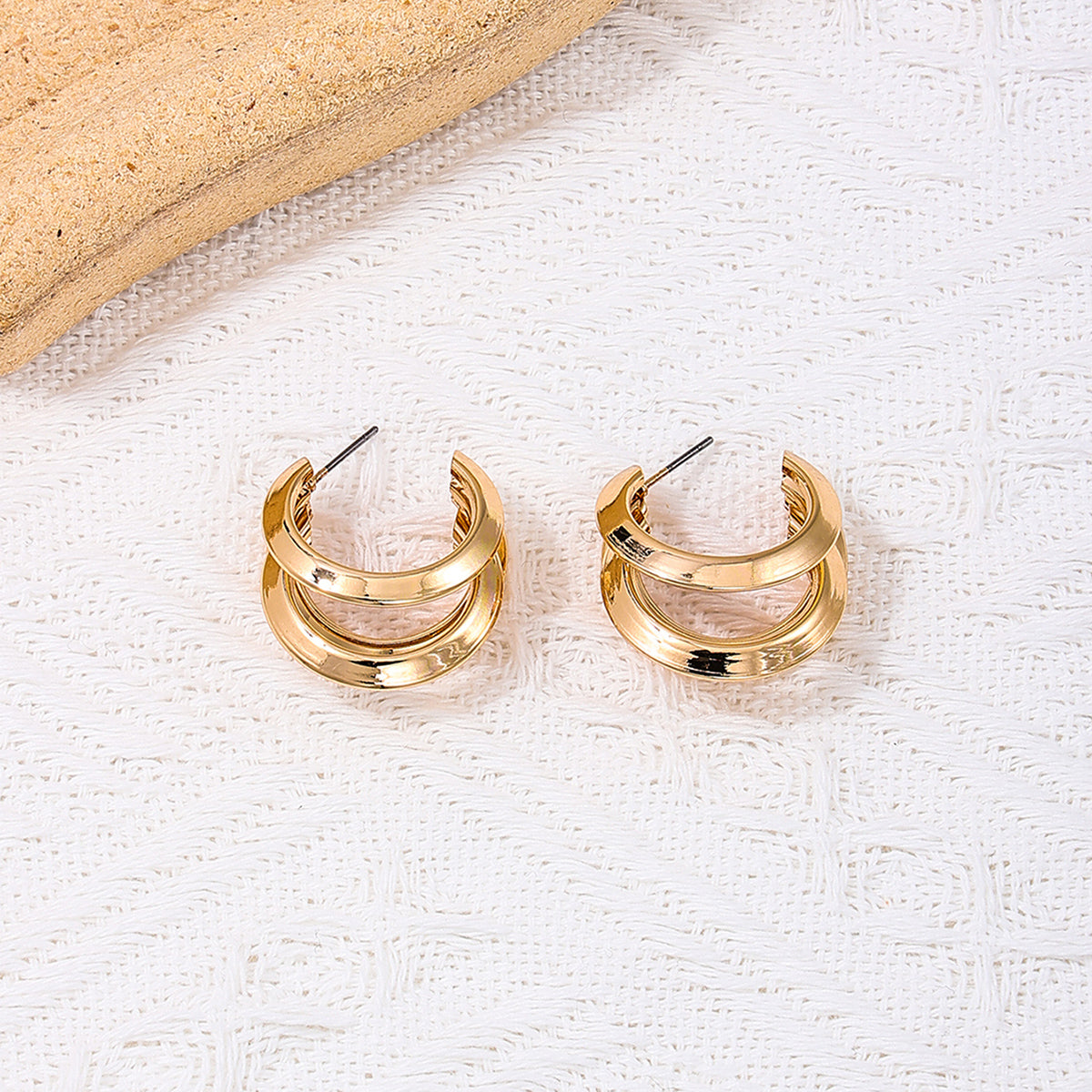 1 Pair Classic Style C Shape Alloy Ear Studs