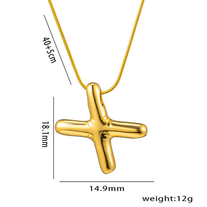 Titanium Steel Simple Style Letter Plating Pendant Necklace