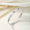 Stainless Steel Vintage Style Star Heart Shape Bangle