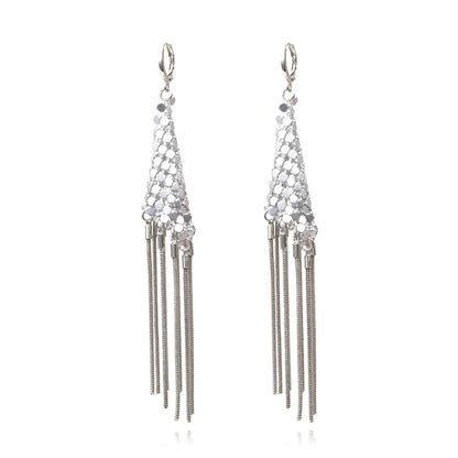 1 Pair Elegant Retro Tassel Plating Copper Aluminum Drop Earrings