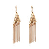 1 Pair Elegant Retro Tassel Plating Copper Aluminum Drop Earrings