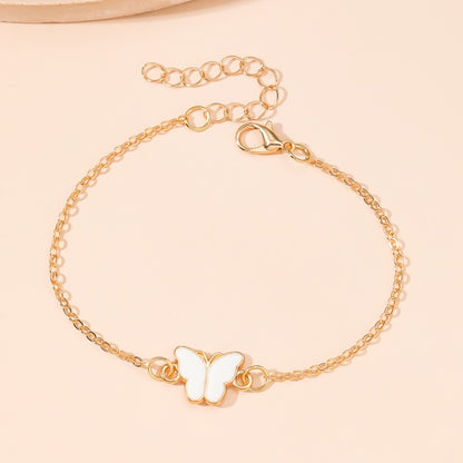 Simple Style Butterfly Alloy Enamel Women's Bracelets