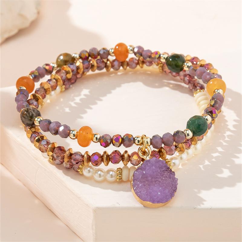 Casual Simple Style Irregular Glass Rope Beaded Women'S Bracelets