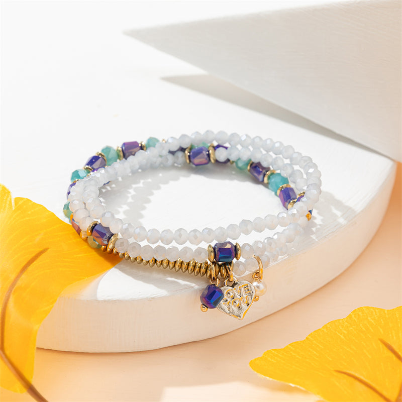 Casual Simple Style Geometric Artificial Crystal Beaded Women's Bracelets