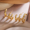 1 Pair Simple Style Letter Inlay Copper Zircon 18K Gold Plated Ear Studs