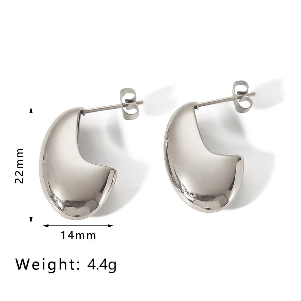 1 Pair Modern Style Simple Style Geometric Stainless Steel 14K Gold Plated Ear Studs