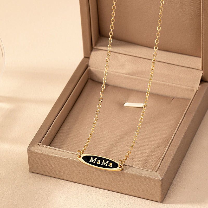 Simple Style Letter Zinc Alloy Plating Mother'S Day Women's Necklace