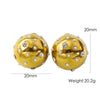 1 Pair Simple Style Round Inlay Stainless Steel Rhinestones Pearl 14K Gold Plated Ear Studs