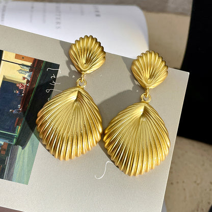 1 Pair Retro Geometric Plating Alloy Drop Earrings