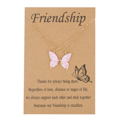 Sweet Simple Style Butterfly Alloy Plating Women's Pendant Necklace