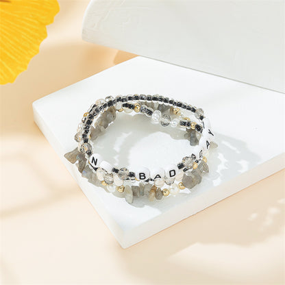 Casual Simple Style Irregular Round Beaded Women's Bracelets